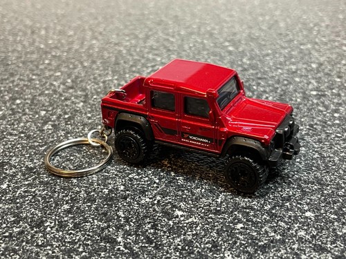 Land Rover Range Rover Defender doble cabina llavero rojo Hot Wheels camión - Imagen 4 de 4