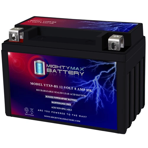 Mighty Max YTX9-BS SLA Battery for EverStart ES9BS Powersport