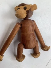MCM Bojesen Era ARTICULATED JOINTED WOODEN MONKEY TOY ZOO-LINE 1950’s (B8)