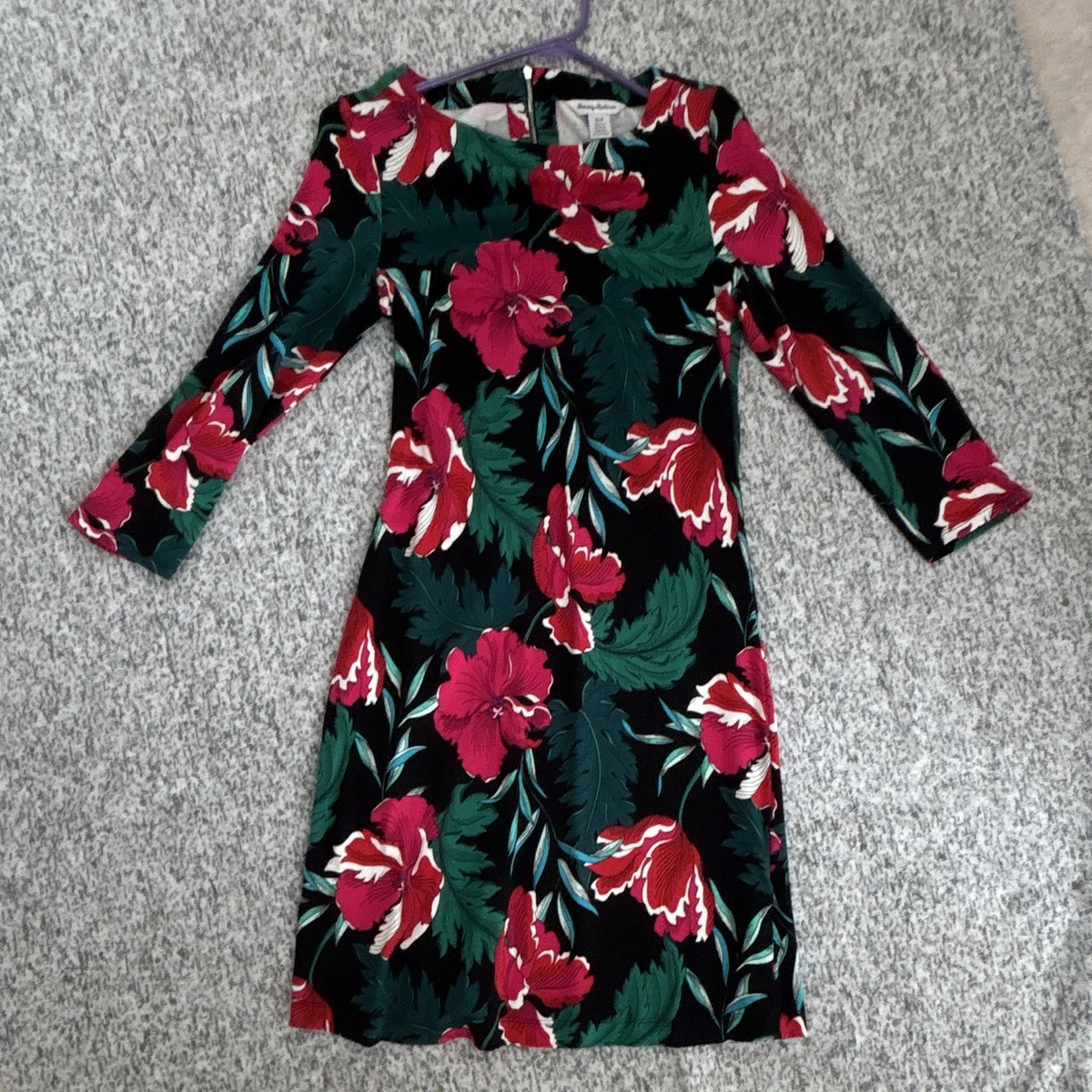 jersey shift dresses with sleeves Embroidered Slub Jersey Shift Dress