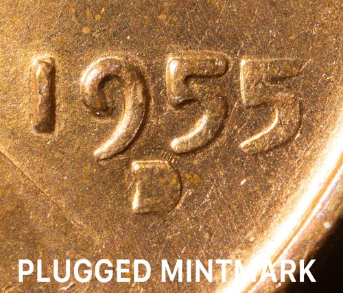 Error 1955-D = ¡marca de ceca enchufada!     Cool - Imagen 1 de 5