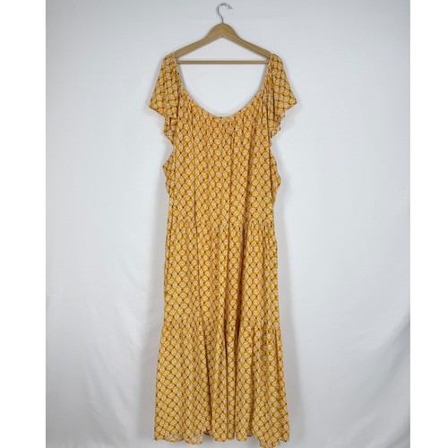 Knox Rose Damen Volant Stufen Boho Maxikleid 4X Gelb - Bild 6 von 14