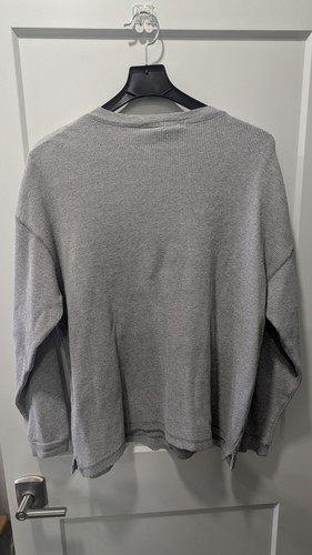 Vintage 90's 1996 Joe Camel Cigarettes Tobacco Thermal Henley Shirt Gray Mens L - Picture 4 of 7