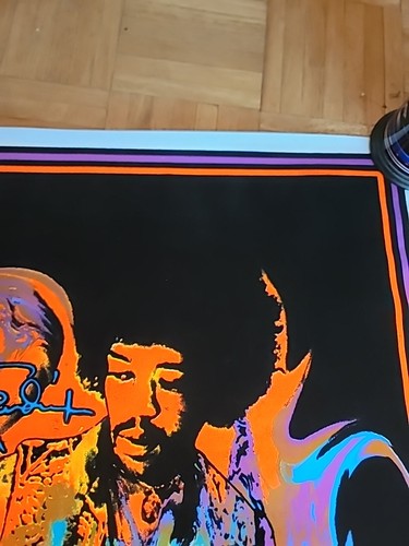 Vintage 1996 Jimi Hendrix Flamme Schwarzlicht Poster Skorpion # 1737 23 x 35" Samt - Bild 14 von 23