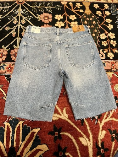 NWT Free People Ghost Town High Rise Long Short Bermuda Denim Women’s 26 - Picture 6 of 15