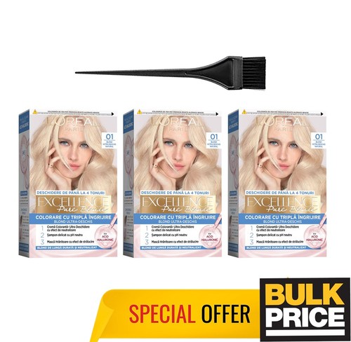 L'Oréal Paris Excellence Creme 01 Ultra Light Natürlich Blond Haarfarbe 3-pack - 第 5/6 張圖片