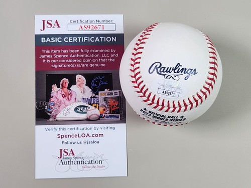 Seth Conner Signed 2023 World Series Baseball JSA COA Rangers 23 WS Champs - Picture 8 of 9