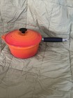 Le Creuset 2.5 Qt. Saucepan Volcanic Flame #20 Lightly Used