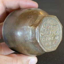 Ford Model T Brass 1920s Grease Hub Cap Threaded Dust Cover Screw On