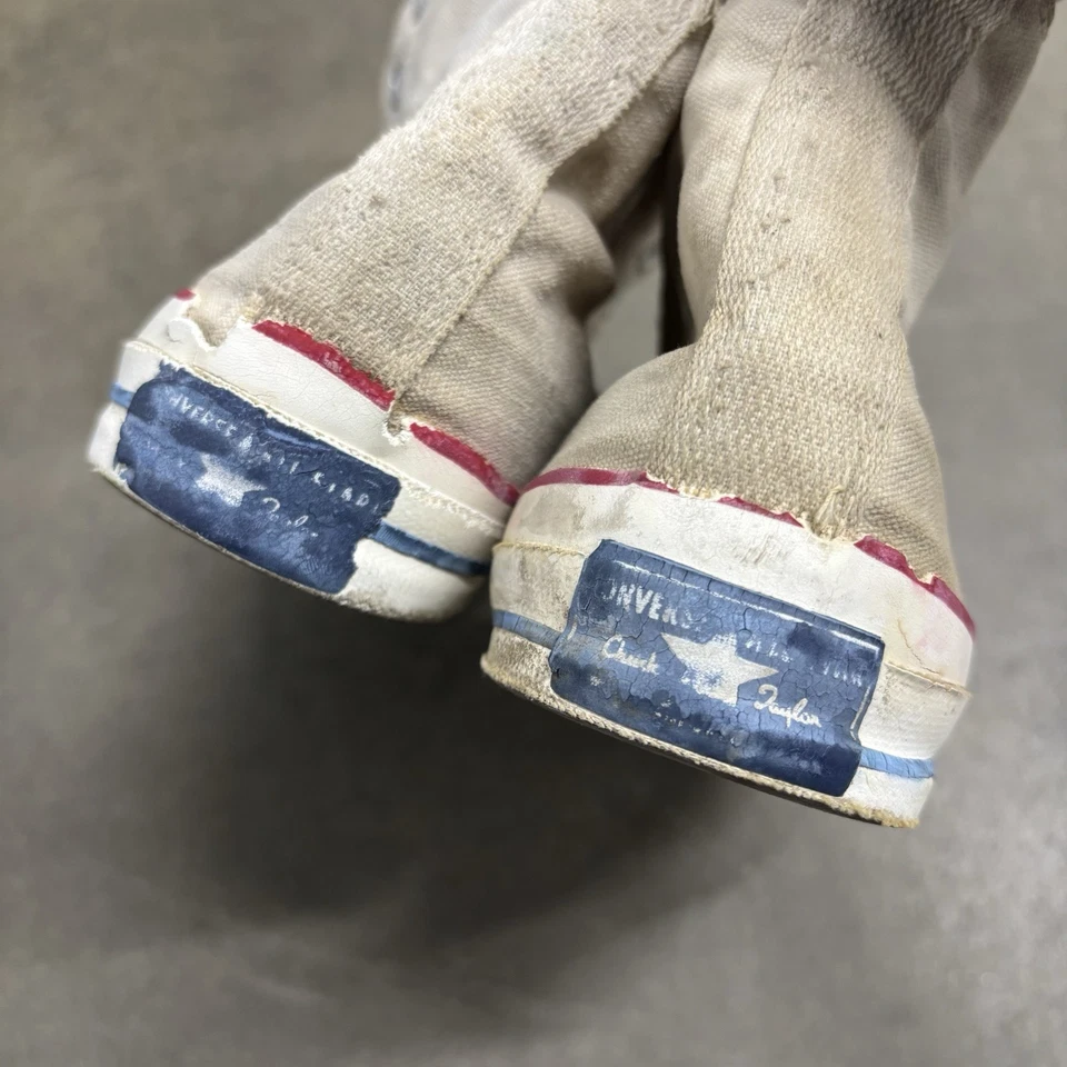 Zapatos de baloncesto Converse Chuck Taylor años 50 60 arco cómodo EE. UU. blancos talla 10 Foto 3 de 4