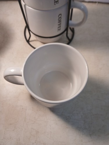 Coffee Break By Signature 4- 14oz. Stackable Cups with Metal Stand - Picture 17 of 24