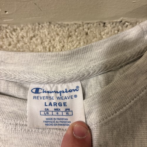 Vintage Champion Reverse Weave Michigan Wolverines Sweatshirt L Gray Crewneck - Picture 7 of 18