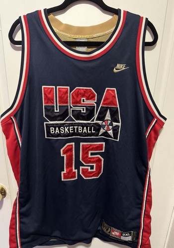VTG NIKE 1992 Olympic Dream Team USA #15 Magic Johnson Basketball Jersey Sz XXL - Picture 1 of 3