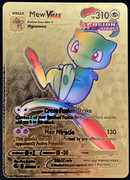 Pocket Scout - Mew Vmax Rainbow Gold Foil Textured Display Card