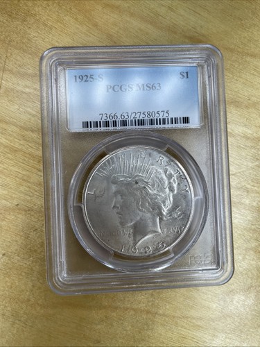 Dólar de la paz de $1 1925-S graduación profesional MS-63 - Imagen 4 de 7