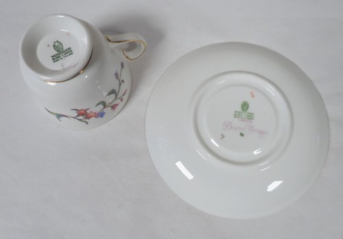 Wedgwood Bone China 'Devon Sprays' Cup and Saucer, England, EXC - Picture 7 of 8