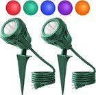 LED Christmas Spotlight Outdoor Plug in, 800LM Waterproof Flood Lights Green 