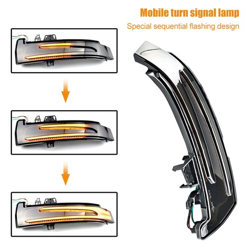 Sequential LED Side Mirror Turn Signal Lights for Mercedes-Benz C E S CLA CLS - Picture 6 of 22