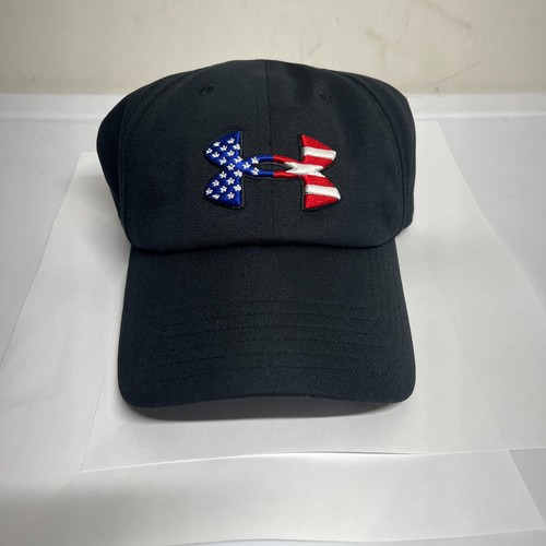NUEVO CON ETIQUETAS NUEVO Sombrero Under Armour Blitzing Freedom Negro EE. UU. 1369809 Estrella Patriótica - Imagen 2 de 7