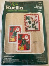 BUCILLA FELT/SEQUIN KIT 48805-  NOEL and JOY  SWITCHPLATE COVERS- SEALED