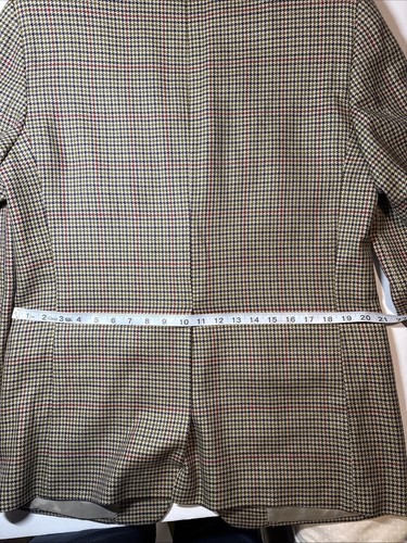 Paul Stuart Blazer Mens 41R Brown Houndstooth Wool Cashmere Blazer - Picture 14 of 15