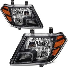 Fits Nissan For Frontier Truck 2009-2021 Black Housing Headlights Assembly Pair