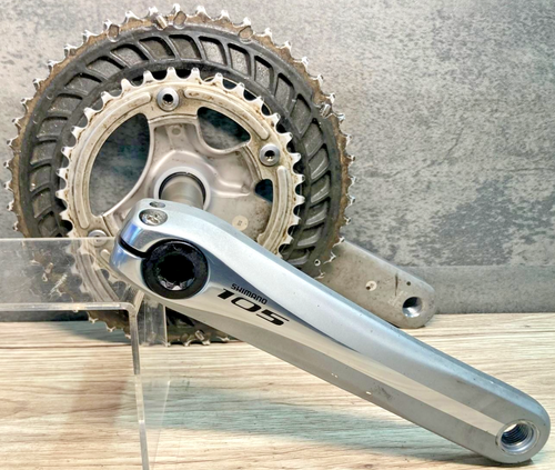 SHIMANO 105 FC-5800 11S 50-34T 170mm Silver Road Bike Crankset With Chainring - Picture 7 of 16