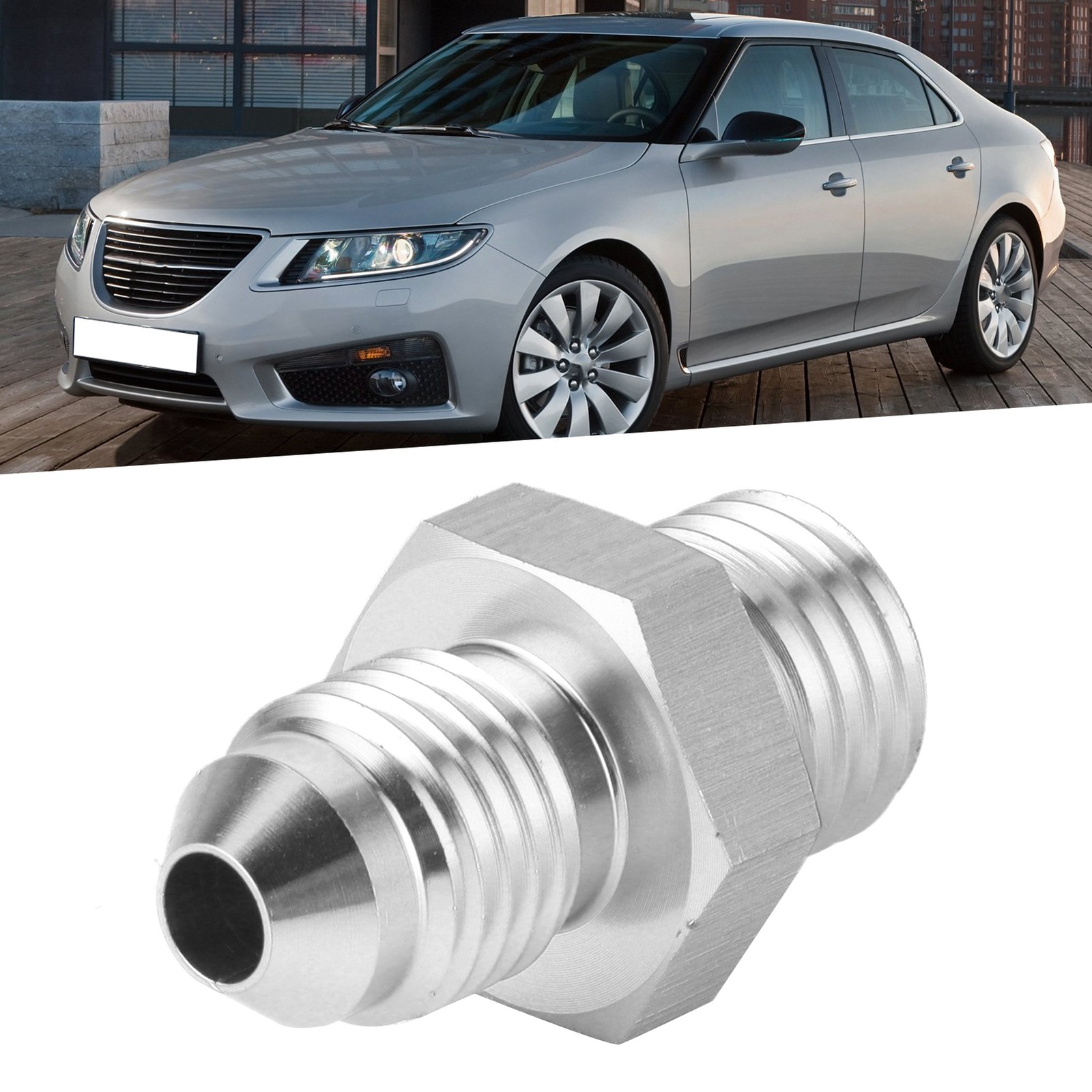 Turbo Oil Feed Adapter M12x1.5mm 1.5mm Hole--4AN Fitting For SAAB TD04L TD04H