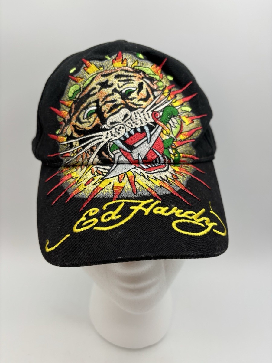 Vintage Y2K Ed Hardy Roaring Tiger Strapback Baseball Cap - Kids