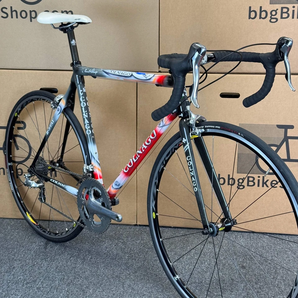 Bicicleta de Carretera Colnago C40 Usada, Vintage Italiana Fibra de Carbono-2004, 55cm Foto 4 de 4