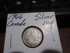 Canada 1966 -  10 Cent Dime Canadian Coin - 80% Silver - ASW 0.06 Oz