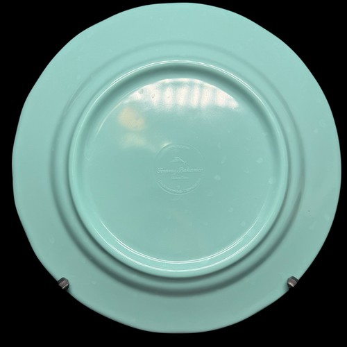Tommy Bahama Turquoise Crackle Melamine Set Of 4 Salad Plates 8.75 Inch - Picture 13 of 15