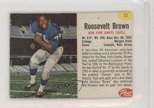 1962 Post Rosey Brown Roosevelt Brown #17 HOF 2u3