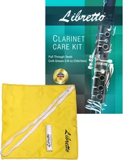 Libretto Clarinet Swab Kit, Pull through Swab + Cork Grease, Microfiber Swab for