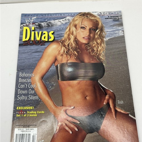 WWF Divas 2002 Magazine Trish Stratus Stacy Keibler Fleer Cards Included WWE - Imagen 2 de 10