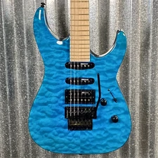 ESP LTD MH-203QM See Thru Blue Quilt Top Guitar MH203QMSTB #2554 Used