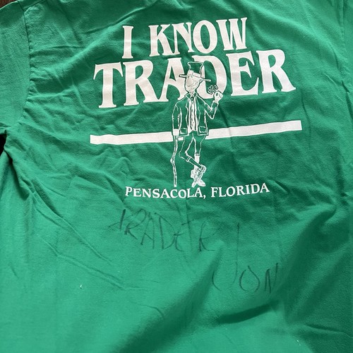 Vintage Trader Johns Fan Club XL T-Shirt Pensacola, Florida signiert seltene Farbe - Bild 2 von 8