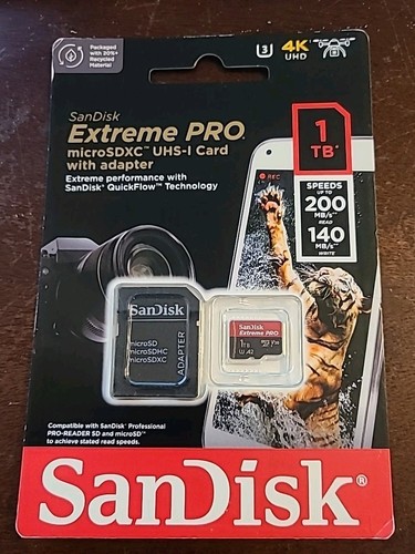 Sandisk 1TB Extreme PRO Micro SD MicroSDXC Speicherkarte SDSQXCD-1T00-GN6MA