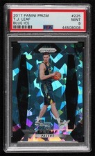 2017-18 Panini Prizm Blue Ice Prizm 49/99 TJ Leaf #225 PSA 9 MINT z1b
