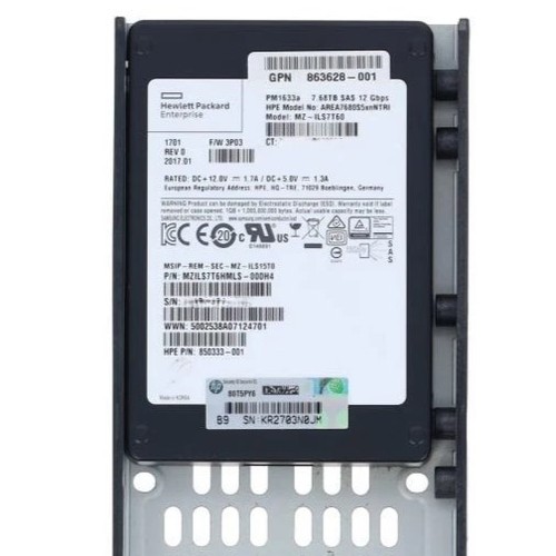 HPE P9L83A 3PAR StoreServ 8000 7.68TB SAS SFF (2.5in) SSD - Afbeelding 3 van 3