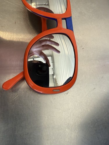 Vintage Sonnenbrille 70er Jahre Frankreich Broncos orange blau - Bild 5 von 19