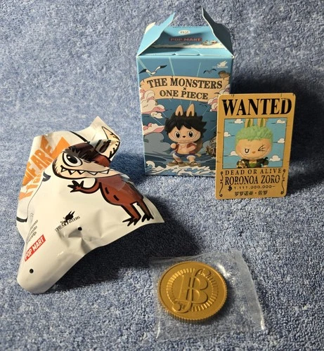 THE MONSTERS X ONE PIECE - CARD CONFIRMED - RORONOA ZORO - LABUBU FIGURE - NEW