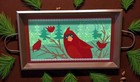 Gund Cardinal Bird Serving Tray Rectangular with Handles Christmas Decor