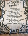 Amazing Grace Woven Tapestry Throw Blanket Cream Green  46"x68" Made In USA!