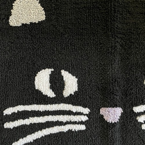 HYDE und EEK! BOUTIQUE Grau Schwarz Katzengesicht & Rund Weich Plüsch Badteppich Rutschfest - Bild 11 von 16