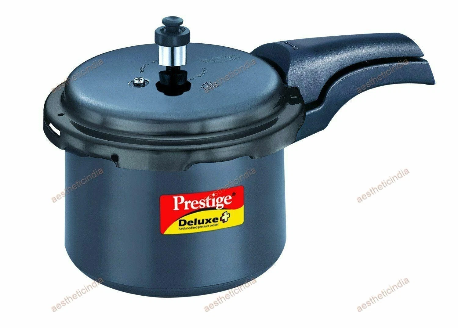Indian Prestige Deluxe Plus Hard Anodized Outer Lid Pressure Cooker, 3 Litres