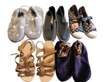 Kids Girls Shoe Bundle Size 13 Sandals Slippers Flats Trainers Shoes Lot 5 Pairs