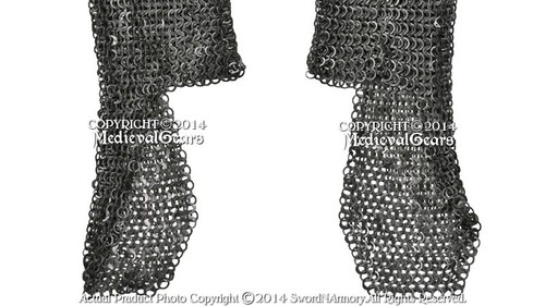 Funktionelle Mittelalter Kettenhemd Legging Paar Flachring Keil genietet Alt SCA LARP - Bild 3 von 6