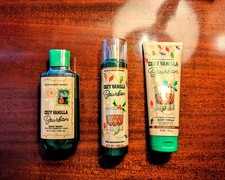 Bath and Body Works COZY VANILLA BOURBON 3pc Set. Fragrance, Body Wash  Cream.