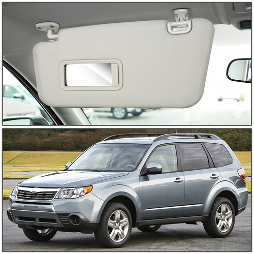 For 09-13 Subaru Forester Driver Left Side Sun Visor Sunshield w/ Mirror Gray - Picture 7 of 7